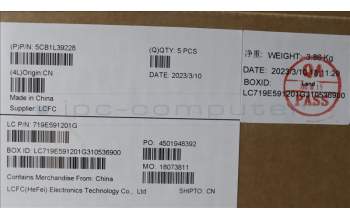 Lenovo 5CB1L39228 COVER Upper Case ASM_ENG L82WR RGB WTWOL