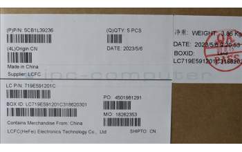 Lenovo 5CB1L39236 COVER Upper CaseASM_FRA/ENGL82WRRGBWTWOL