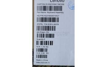 Lenovo 5CB1L39378 COVER Upper Case ASM_BUL H 82Y7 STGYNPS