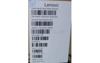 Lenovo 5CB1L40809 COVER Upper Case ASM_POR H82YLNFPSTGY