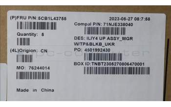 Lenovo 5CB1L43755 COVER UpperCaseASM_UKR C21JG MG BL