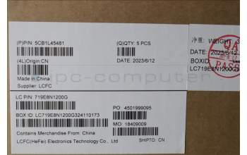 Lenovo 5CB1L45481 COVER Upper Case ASM_ENG L82X7 AB NBL