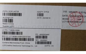 Lenovo 5CB1L45728 COVER Upper Case ASM_ITA L82X7 AG BL