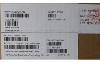 Lenovo 5CB1L45732 COVER Upper Case ASM_NORDIC L82X7 AG BL
