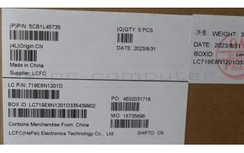 Lenovo 5CB1L45735 COVER Upper Case ASM_SLV L82X7 AG BL