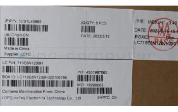 Lenovo 5CB1L45869 COVER Upper Case ASM_UKR L82X7 AG NBL