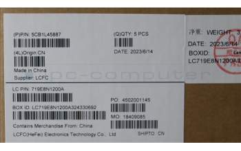 Lenovo 5CB1L45887 COVER Upper Case ASM_ITA L82X7 AGFP BL
