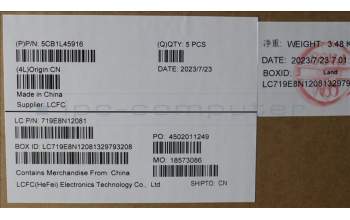 Lenovo 5CB1L45916 COVER Upper Case ASM_GER L82X7 AGFP NBL