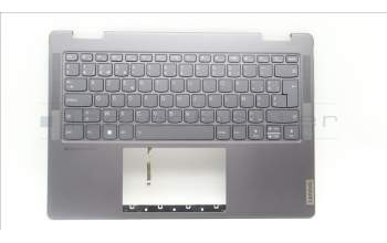 Lenovo 5CB1L48311 C-Abdeckung mit Tastatur, Belgisch, sturmgrau, Ohne Fingerabdruck, GB