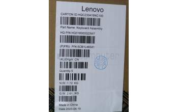 Lenovo 5CB1L48341 C-Abdeckung mit Tastatur, Bulgarisch, aquamarinblau, Ohne Fingerabdruck, GB