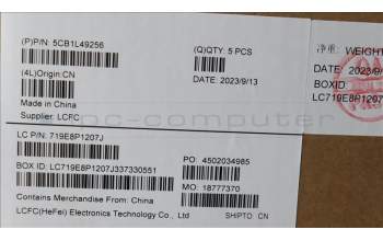 Lenovo 5CB1L49256 COVER Upper Case ASM_ARA L82X6 FP AG NBL