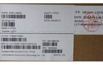 Lenovo 5CB1L49432 COVER Upper Case ASM_UKE L82X6 NFP AGNBL