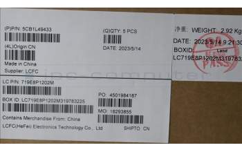 Lenovo 5CB1L49433 COVER Upper Case ASM_ITA L82X6 NFP AGNBL