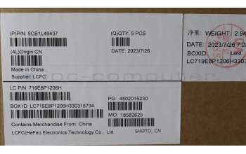Lenovo 5CB1L49437 COVER Upper Case ASM_POR L82X6 NFP AGNBL