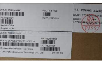 Lenovo 5CB1L49444 COVER Upper Case ASM_GER L82X6 NFP AGNBL