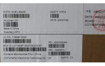 Lenovo 5CB1L49448 COVER Upper Case ASM_HBW L82X6 NFP AGNBL