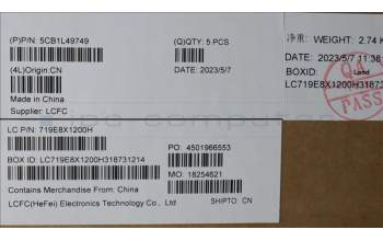 Lenovo 5CB1L49749 COVER Upper Case ASM_ENG L83BU TT