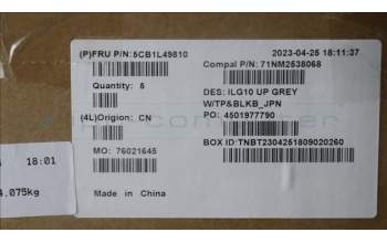 Lenovo 5CB1L49810 COVER Upper Case ASM_JPN C 82XV BL