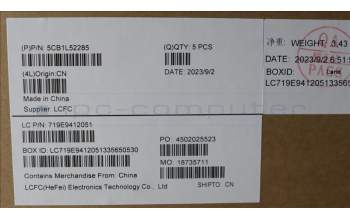 Lenovo 5CB1L52285 COVER Upper Case ASM_UKE L82X8 FP NBL AG