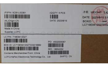 Lenovo 5CB1L53361 COVER Upper Case ASM_HBW L82X8 NFP NBLAG