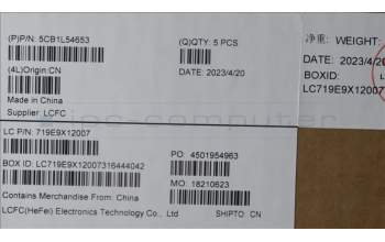Lenovo 5CB1L54653 COVER Upper Case ASM_EURO ENG L82WM OGWH