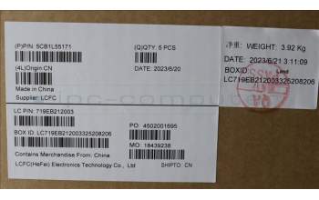 Lenovo 5CB1L55171 COVER Upper Case ASM_UKE_TT L83BY