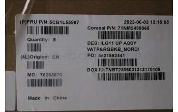Lenovo 5CB1L55987 COVER Upper Case ASM_NORDIC C 82XW RGB