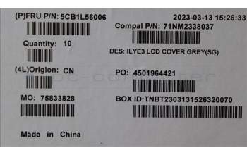 Lenovo 5CB1L56006 COVER LCD Cover C 82YA SG