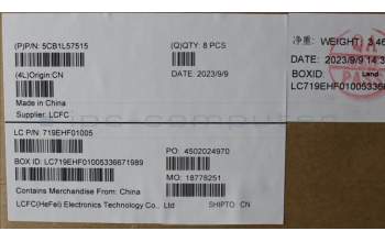 Lenovo 5CB1L57515 COVER FRU KT4DA_D_COVER_UMA_WW_ASSY_GR