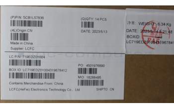 Lenovo 5CB1L57836 COVER FRU KT6D0_C_COVER_WL_SUB_ASSY_BLK