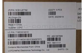 Lenovo 5CB1L67792 COVER Upper Case ASM_SWS L83A1 TEX