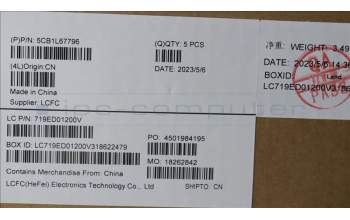 Lenovo 5CB1L67796 COVER Upper Case ASM_UKE L83A1 TEX