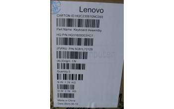 Lenovo 5CB1L72129 COVER Upper Case ASM_BEL H 83AM ARGY
