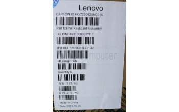 Lenovo 5CB1L72132 COVER Upper Case ASM_CZE/SLK H 83AM ARGY