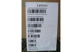 Lenovo 5CB1L72133 COVER Upper Case ASM_ENG H 83AM ARGY