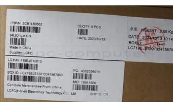 Lenovo 5CB1L80562 COVER Upper Case ASM_CZE/SLK L83AA TT