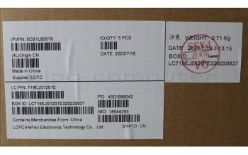 Lenovo 5CB1L80578 COVER Upper Case ASM_NORDIC L83AA TT