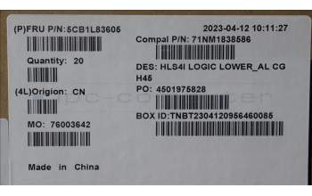 Lenovo 5CB1L83605 Lower Case C 82XD AL CG H45
