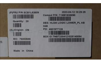 Lenovo 5CB1L83609 COVER Lower Case C 82XD PL AB H45