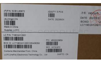 Lenovo 5CB1L83672 COVER Upper Case ASM_ENG L82Y5 FP SG BL
