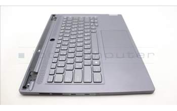 Lenovo 5CB1L83680 C-Abdeckung mit Tastatur, Hebräisch, Schiefergrau, Hintergrundbeleuchtung, Fingerabdruck