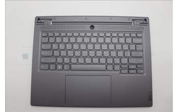 Lenovo 5CB1L83697 C-Cover with keyboard, Ukraine, Slate Grey, Backlight, Fingerprint, US