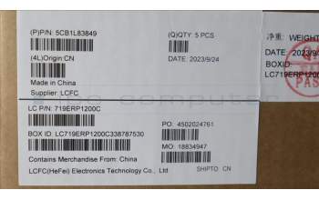 Lenovo 5CB1L83849 C-Cover with keyboard, German, UK