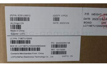 Lenovo 5CB1L99512 COVER Upper Case ASM_FRA L 83ERAG BL