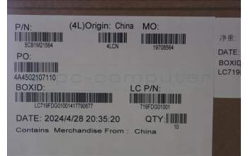 Lenovo 5CB1M21564 COVER FRU HINGE_CAP_SIL_ASSY JW