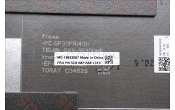 Lenovo 5CB1M21568 Cover LT4E1, A-Cover, CFRP_LP_BK