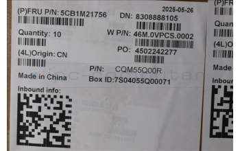 Lenovo 5CB1M21756 COVER FRU DCOVER ASM GREY N350 500W Gen5