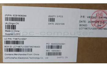 Lenovo 5CB1M36344 COVER UpperCaseASM_CZE/SLKL83ERAGNBL