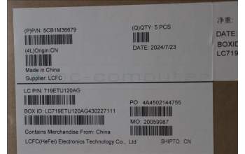 Lenovo 5CB1M36679 C-Cover with keyboard, Spanish, Frost Blue, Non-Backlight, UK