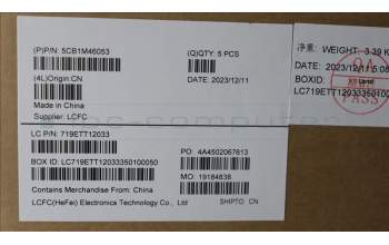 Lenovo 5CB1M46053 COVER Upper Case ASM_POR L 83ESFPAGNBL